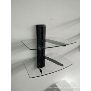 Soporte de cristal de DVD / tubo negro con vidrio transparente